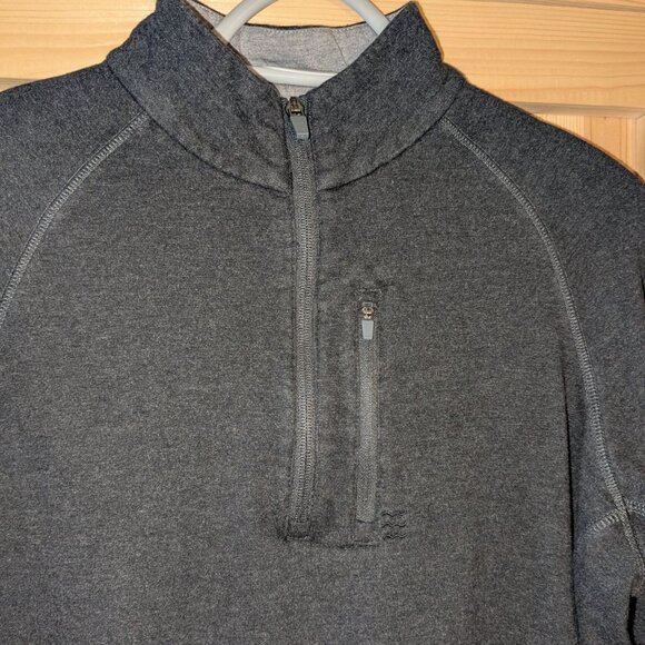 Free Fly 1/4 Zip Pullover Mens Medium Charcoal Gray Stretch Performance Bamboo - Picture 2 of 11